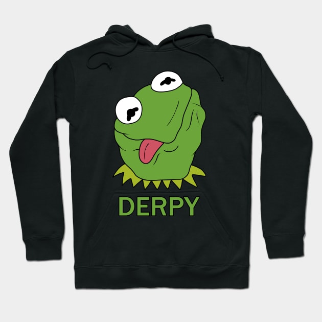 Derpy Kermit The Frog Hoodie by valentinahramov